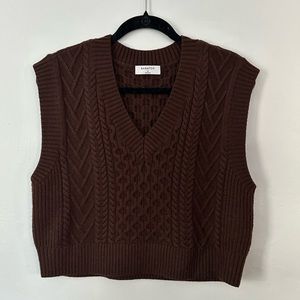 Aritzia chocolate brown vest